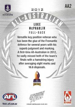 2013 Select Prime AFL - 2012 All-Australian #AA2 Luke McPharlin Back
